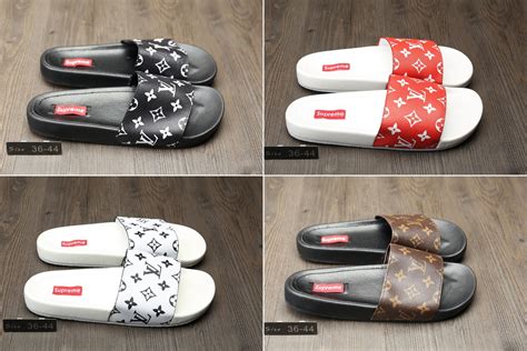 chanclas supreme louis vuitton